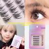 Klebstofffreie selbstklebende falsche Wimpern - Natürliche Biegung, dünnes Band, segmentiertes & Büscheldesign