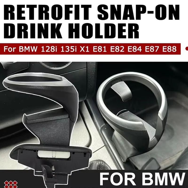 New Car Accessories Black ABS+PC Front Cup Drink Holder Phone Holder Organizer For BMW 128I 135I 2008-2013 X1 E82 E84 E88