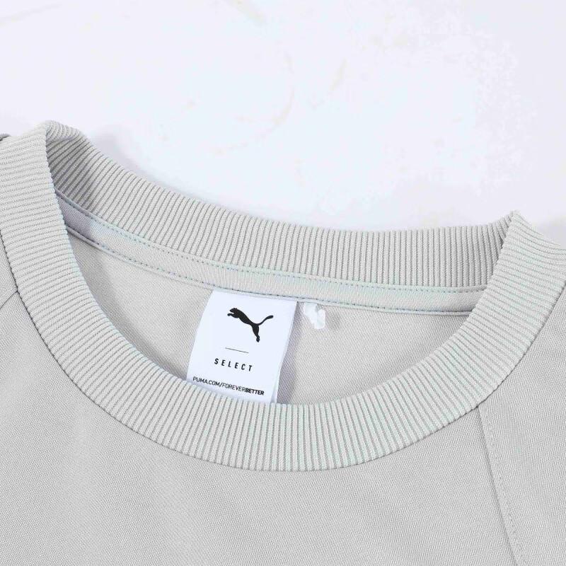 Puma Beyond The Speed Long Sleeve Jersey Letter Design Round Neck Pullover T-Shirt Unisex Tops Gray 631082-80