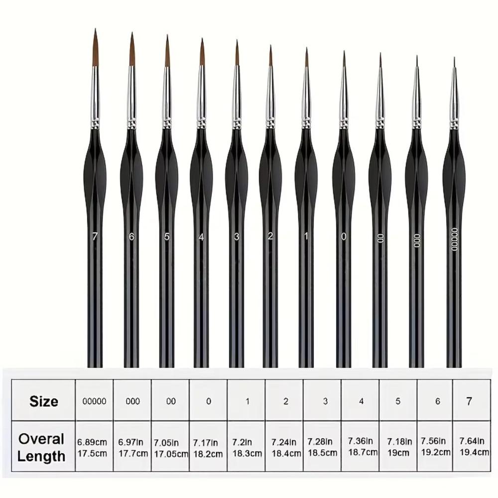 11/10pcs with Micro Tips Watercolor Brush for Fine Detail Hand Drawn Watercolor
