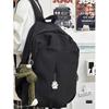 Black Large Capacity Backpack for Students - Unisex, Double Shoulder Straps, Ideal for College and Travel