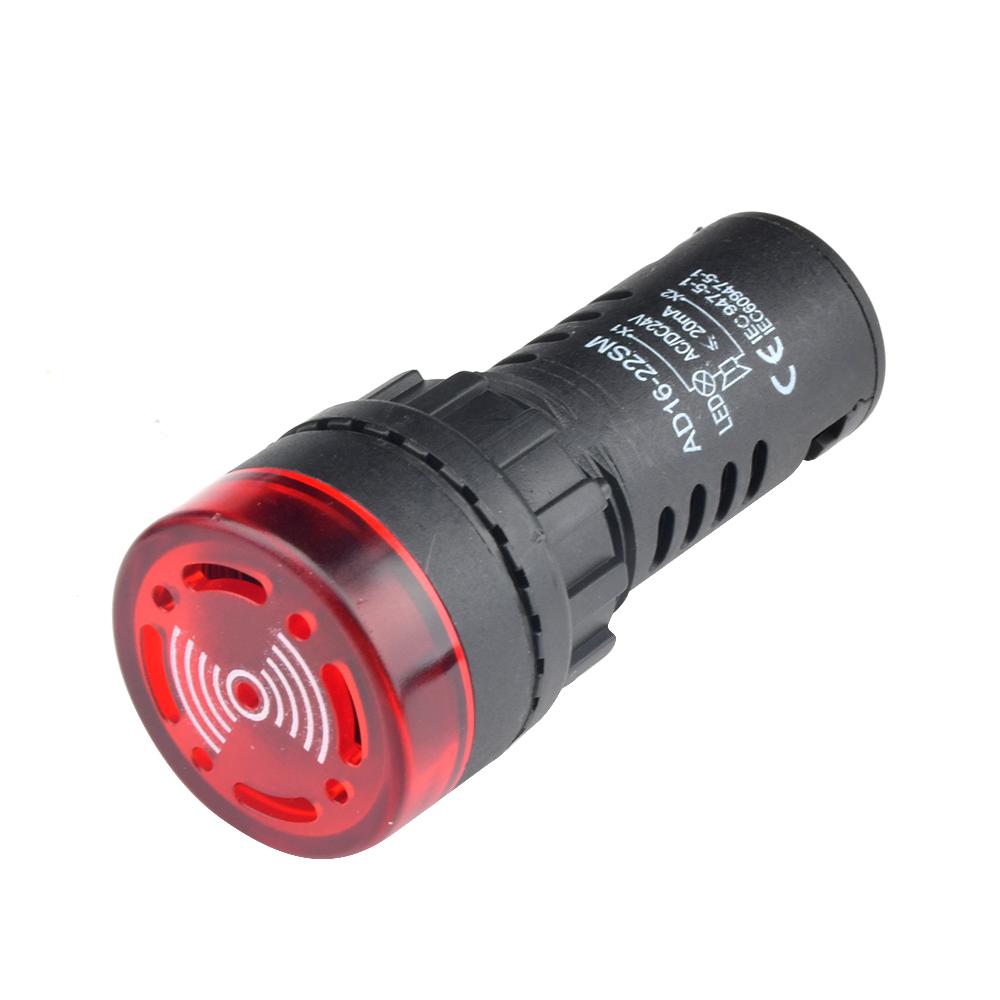 AD16-11SM AC DC 11V 11V 111V 111V Flash Signal Light Red LED Active Buzzer Beep Alarm Indicator Green Yellow