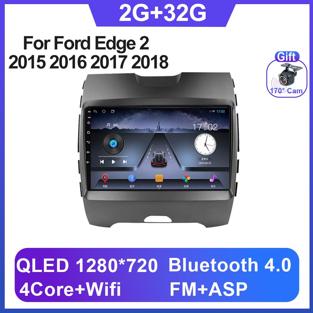 

Android 14 Для Ford Edge 2 2015 2016 2017 2018 8-ядерный процессор Bluetooth GPS IPS Электроника Навигация Carplay Авто Радио Без 2din