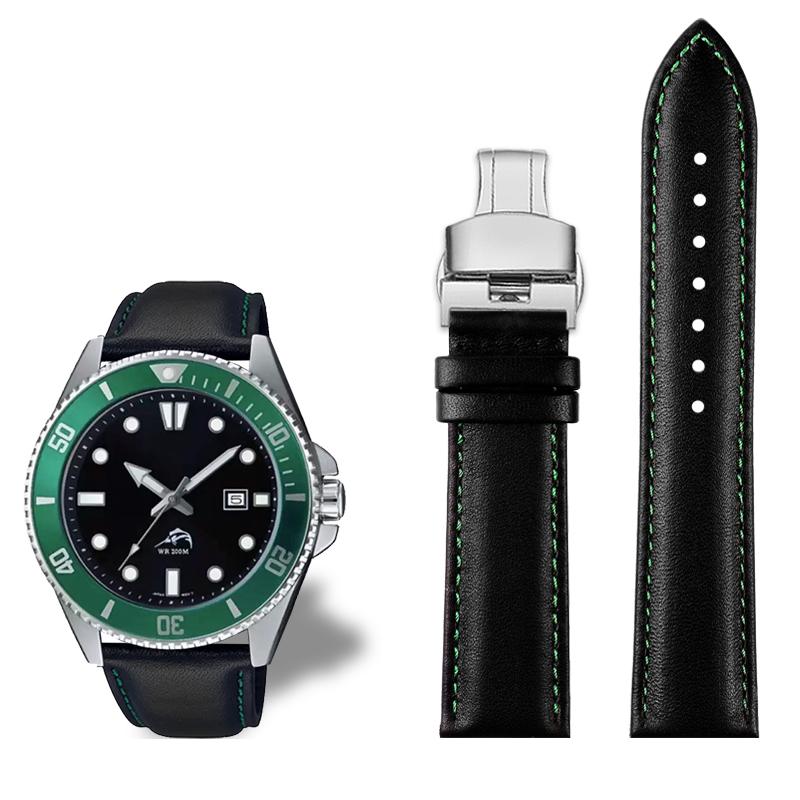 

Натуральна шкіряна ремінець для годинника Casio Green Water Ghost Swordfish EFV-600CL MDV-106 MDV-107 EFR-539L Аксесуари для годинника 20мм 22мм 18mm