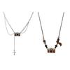 Vintage Brown Camera Necklace Adjustable Length Clavicle Chain Party Wear Neckchain Jewelry for Fashionable Women