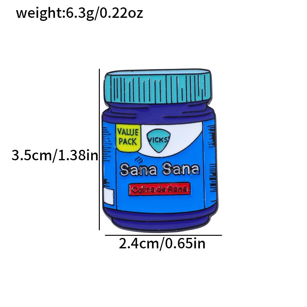 Креативные слоганы за пределами Европы и США Цитаты Металлические значки Синие медицинские флаконы Броши из сплава Булавка Декорация