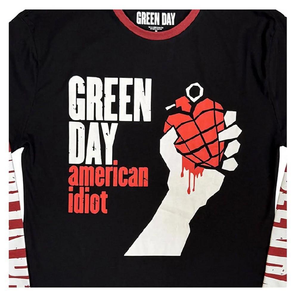 Green Day Unisex Adult American Idiot Layered Long-Sleeved T-Shirt