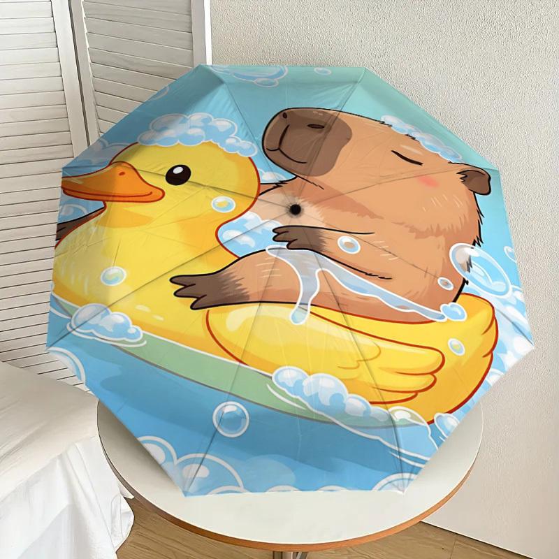 1PC Duck Bear Umbrella-8-Rib Reinforced Portable Folding Travel Suitable for All Seasons Outdoor Daily Use-G403
