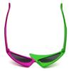 Occhiali da Sole Divertenti Unisex per Feste Occhiali Asimmetrici Anni '80 Occhiali Rosa Shocking e Verde Neon per Danza Hip Hop Festa di Halloween