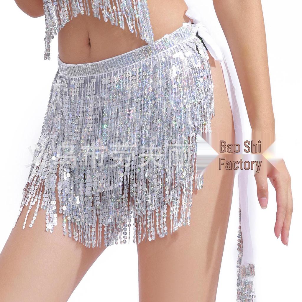 Bohemian Sequin Tassel Hip Scarf & Mini Skirt for Belly Dance