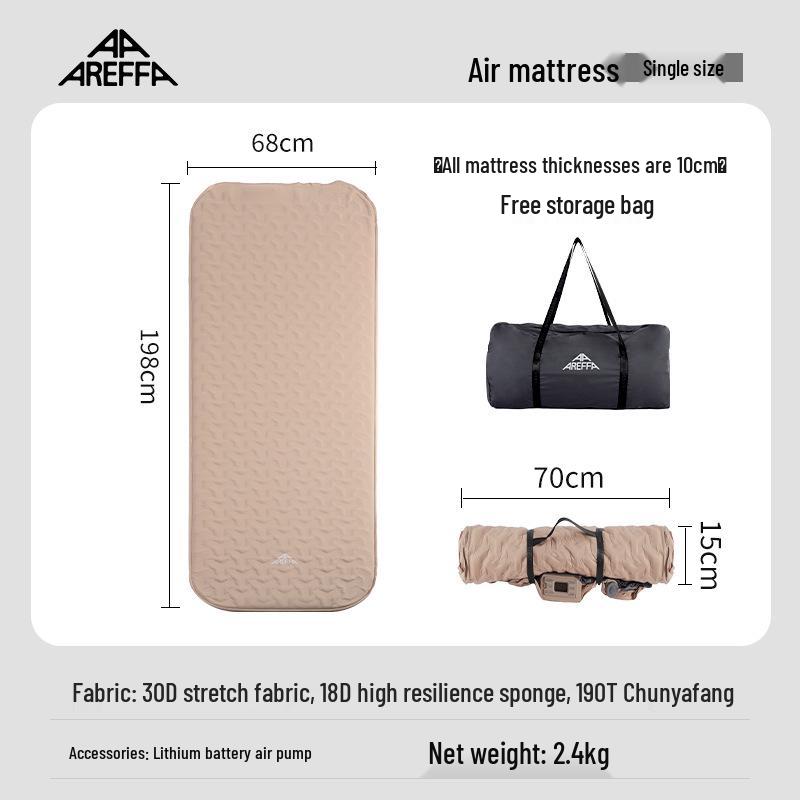 Areffa Full Automatic Inflatable Camping Mattress - Outdoor Air Cushion Bed