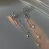 Flash Diamond Tassel Earrings Female Korean Niche High-end Design Long Tassel Earrings
