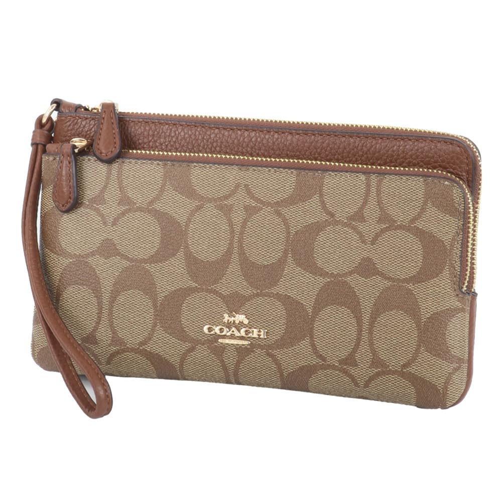 

Coach Khaki and Brown Long Wallet c5576 ime74 Women s [Used]