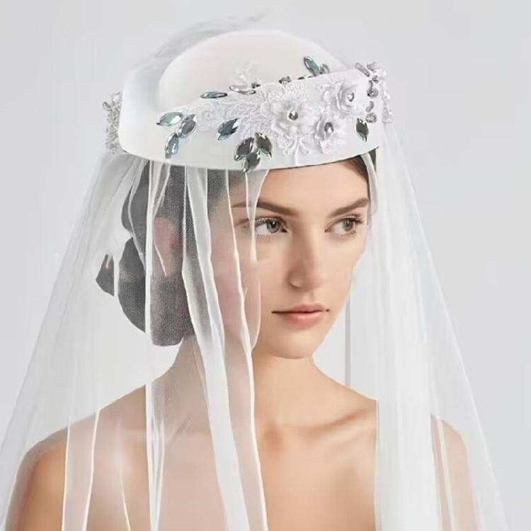 Vintage Fascinator Beret Hat Wool Derby Flower Patched Hats for Cocktail Party Flower Bowler Hat 1920s Lady Church Hat