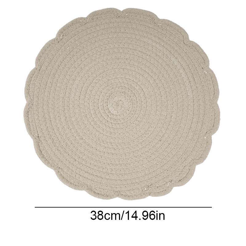 

1 шт. Натуральная экологически чистая термостойкая подставка под тарелку в форме цветка, прочная, из кукурузной шелухи, многоцелевая, плетеная, для домашнего использования 35cm
