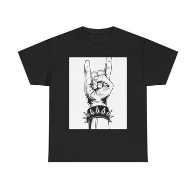 Rock On Music T-Shirt: Unisex Heavy Cotton Band Tee