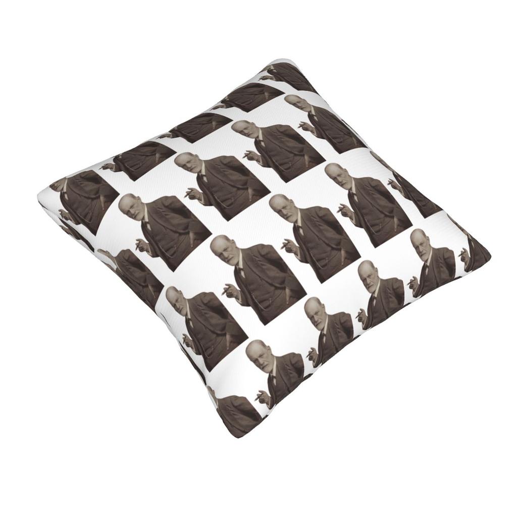 Freud With Cigar Blush Pink Square Pillowcase Pillow Cover Cushion Zip Decorative Comfort Throw Pillow for Home Car