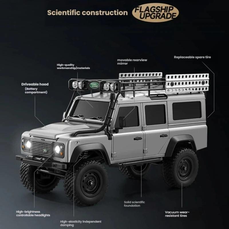 Professional MN111C 1:18 RC Car 4-wheel Drive Land Rover Defender 2.4G Full Scale Remote Control Car Truck Climbing Off-Road Vehicle Toys for Kid Gift