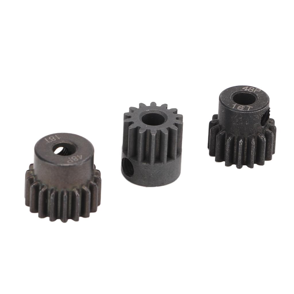 3Pcs RC Motor Pinion Gear 48P 14T 16T 18T Rustproof Powder Metallurgy 48P Pinion Gear Set for 110