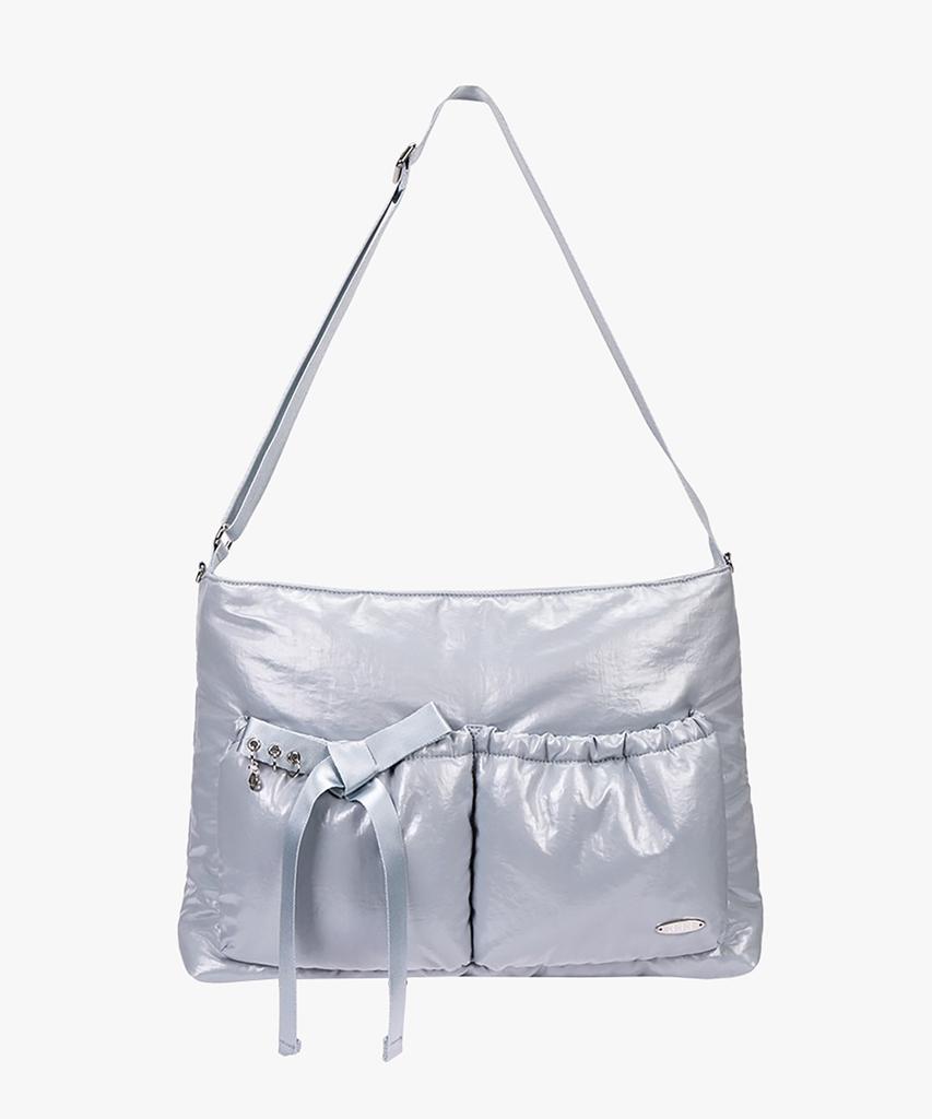 Trimarch Puffy Bow Shoulder Bag / Light Blue