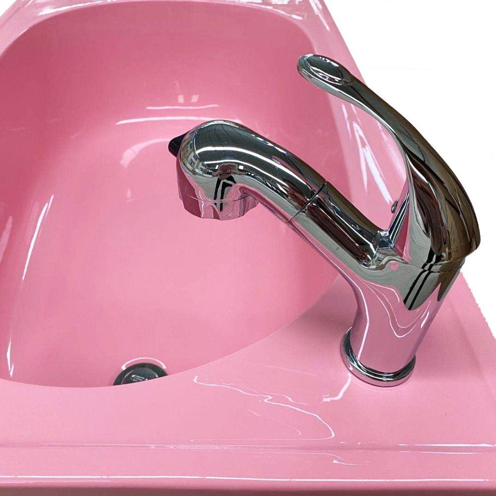 Large Head Design Pull Out Faucet Retractable Pull-Out Structure Mixer Tap Hotel Restroom