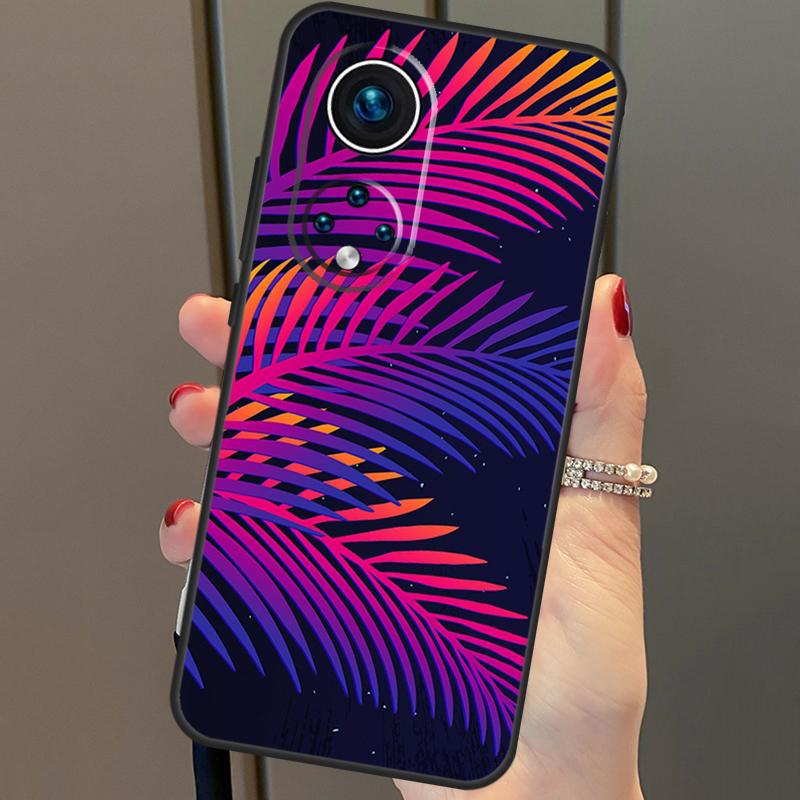 

Чехол с тропическими листьями для Honor Magic 6 Pro 5 Lite 50 70 90 X6 X7 X8 X9 Honor X6a X7a X8a X9a X8b X9b Honor X9b