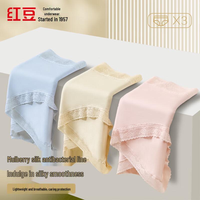 Hongdou Women's Modal Lace Briefs 3-Pack