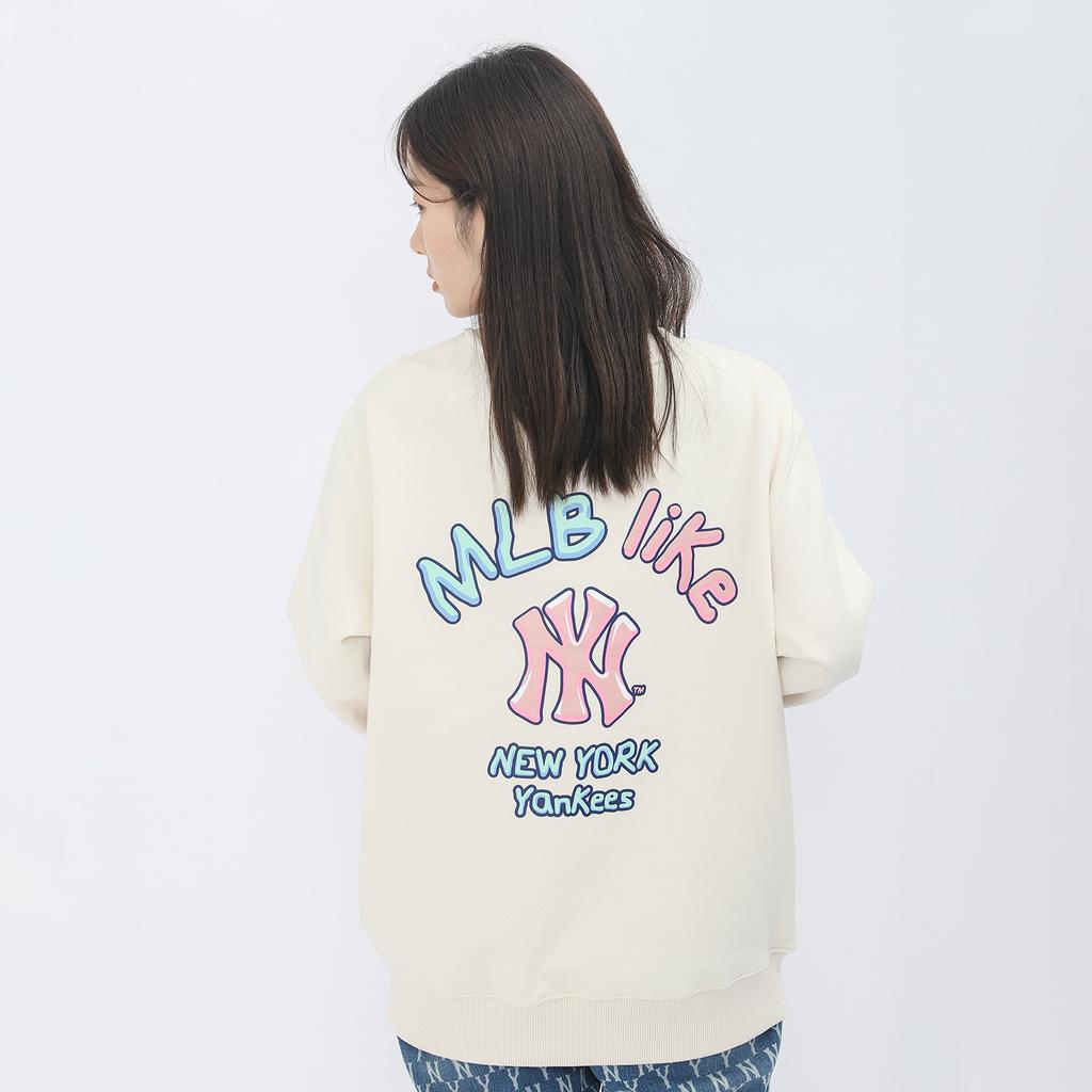 New MLB Sweatshirt Winter Unisex Cream 3AMTL5116-50CRS