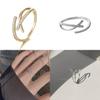 Cross Fashionable Geometric Ring With Zircon Stone Chic And Simple Design Popular Among Influencers