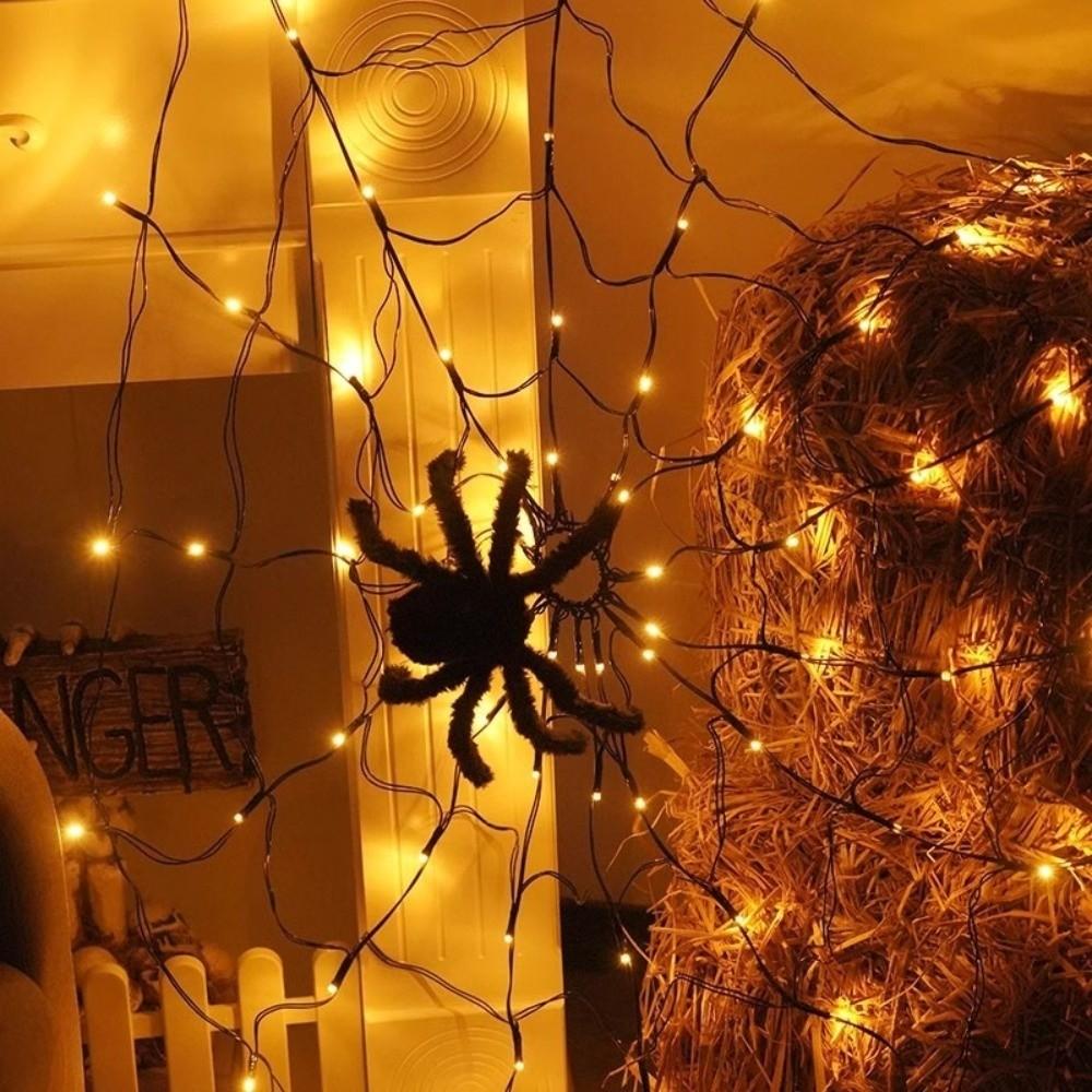 70 Lamp Spider Web Light Waterproof Haunted House Light New Party String Lighting  Atmosphere Decor