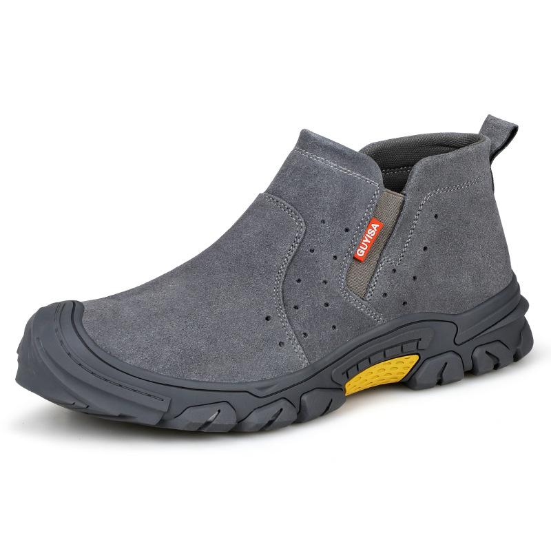 Pantofi de lucru de siguranță pentru bărbați cu bombeu din oțel - Antiderapante, Anti-impact, Anti-perforare, Rezistenți la uzură și Rezistenți la căldură
