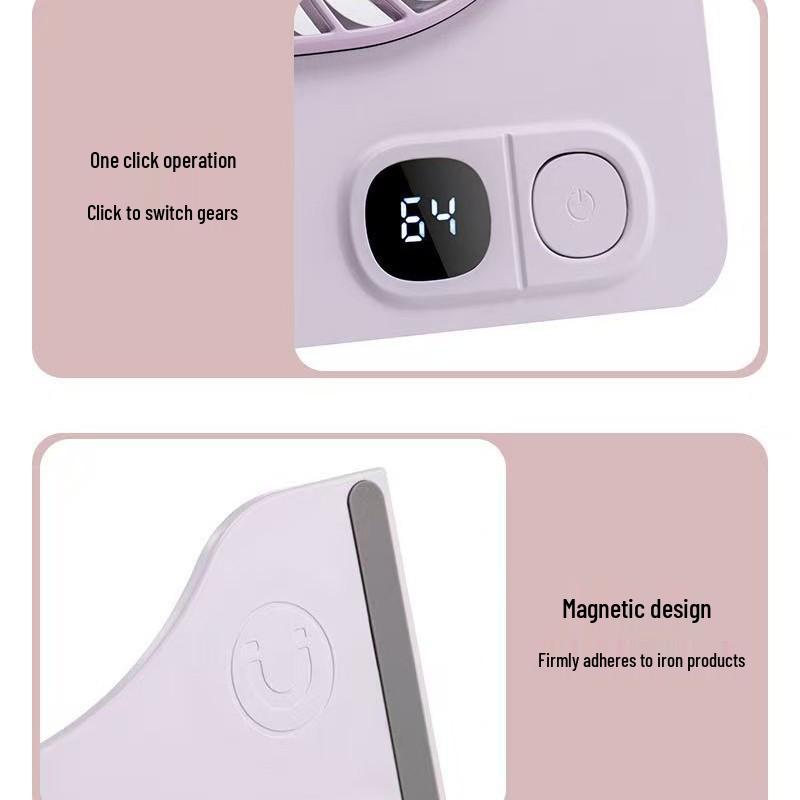 Ultra-thin Magnetic Folding Desktop Fan with USB Charging & Silent Strong Wind