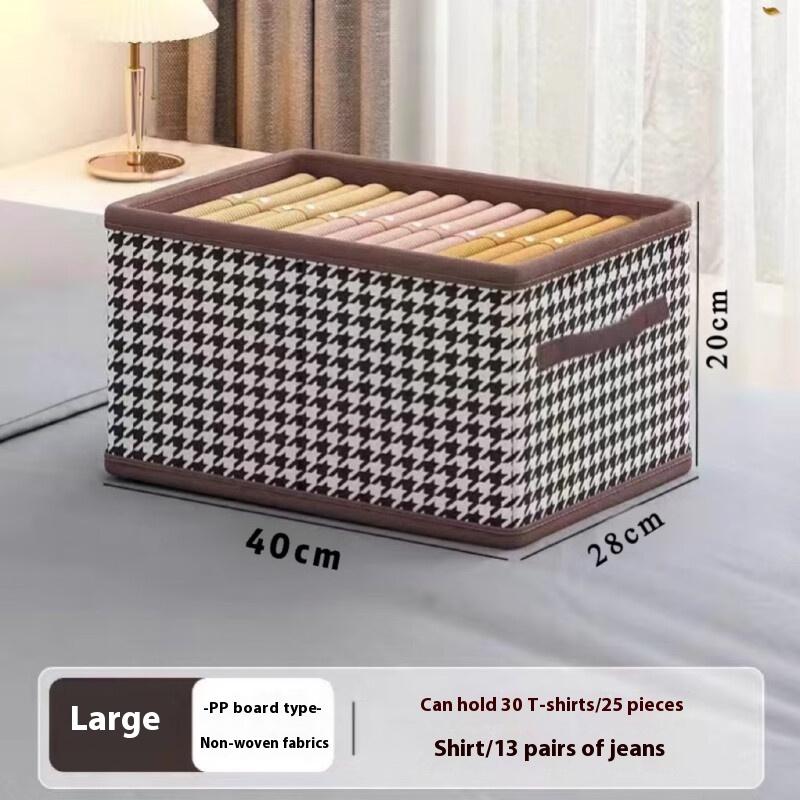 Household Wardrobe Thousand Bird Grid Storage Box Drawer Type Large Capacity Foldable Clothes Jeans Portable Storage Box