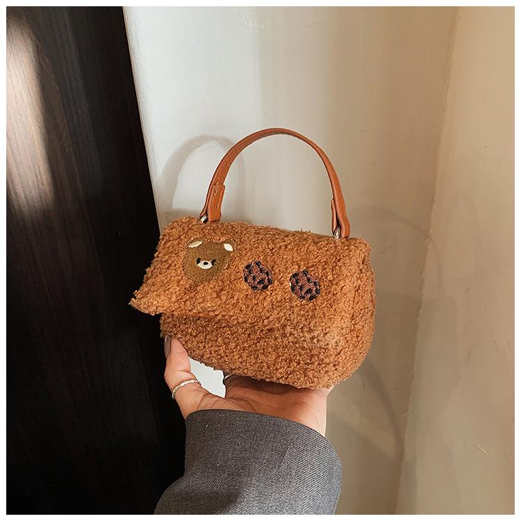 Dames Retro Plysj Crossbody Tote 2025 - Trendy Liten Håndveske for Jobb og Hverdagsklær