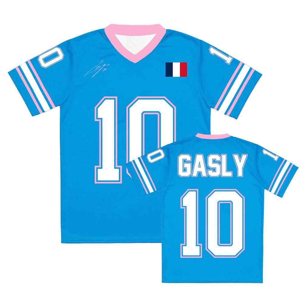 

Pierre No.10 Gasly Racing Driver Jersey V-neck Loose Short Sleeve Unisex Tees Design Graphic 3D Print T-shirt Summer Casual Tops 6XL