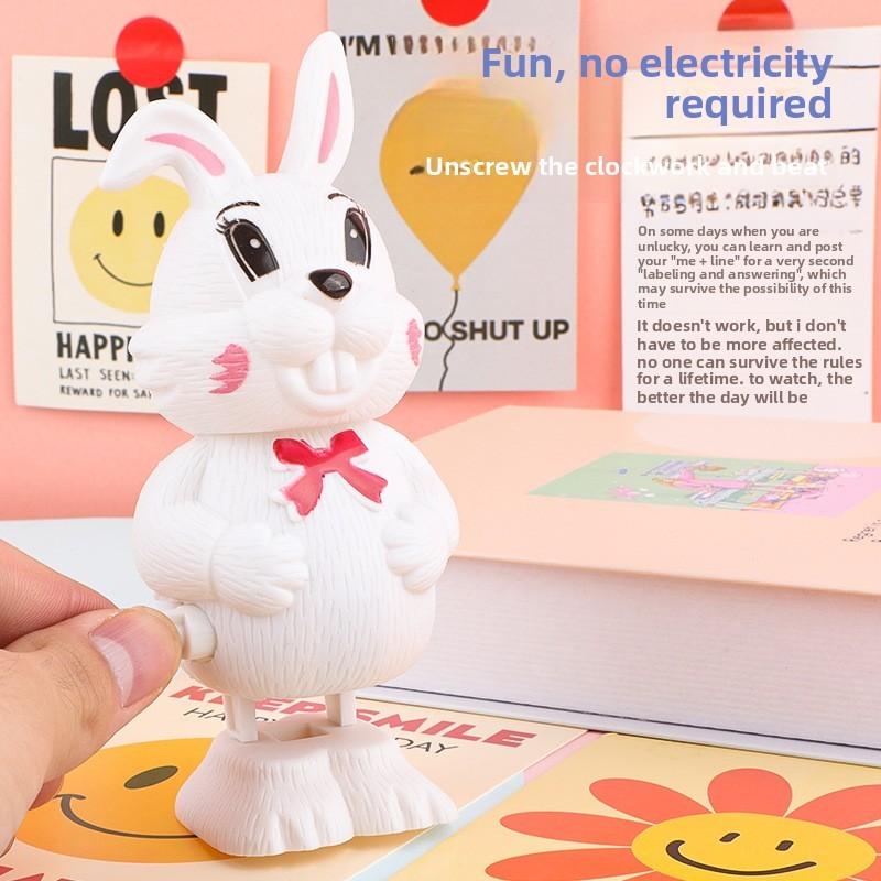 Plastic Jumping Bunny Wind Up Toy For Toddler Development Educational Gift