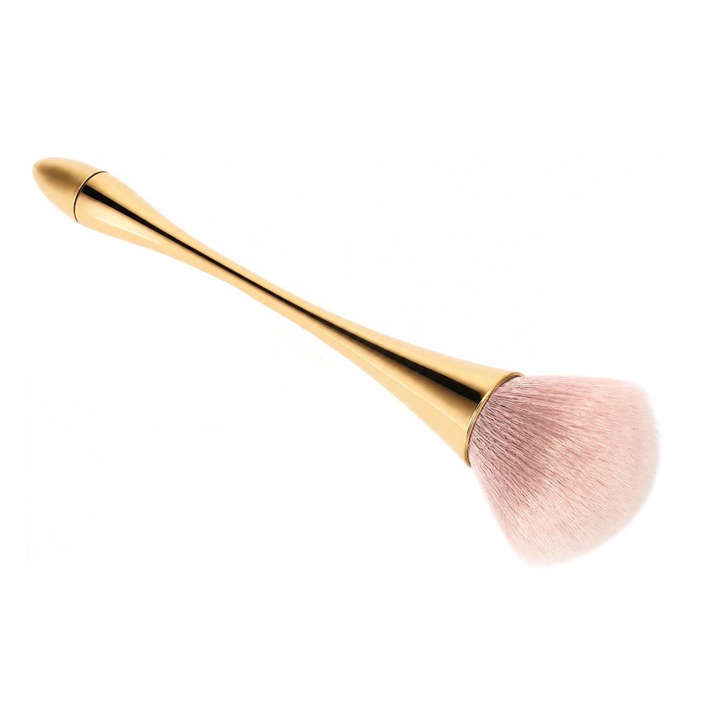 

Gold Nail Dust Brush Soft Fluffy Manicure Brush Cleaning Brush Nail Art Brush Salon Use