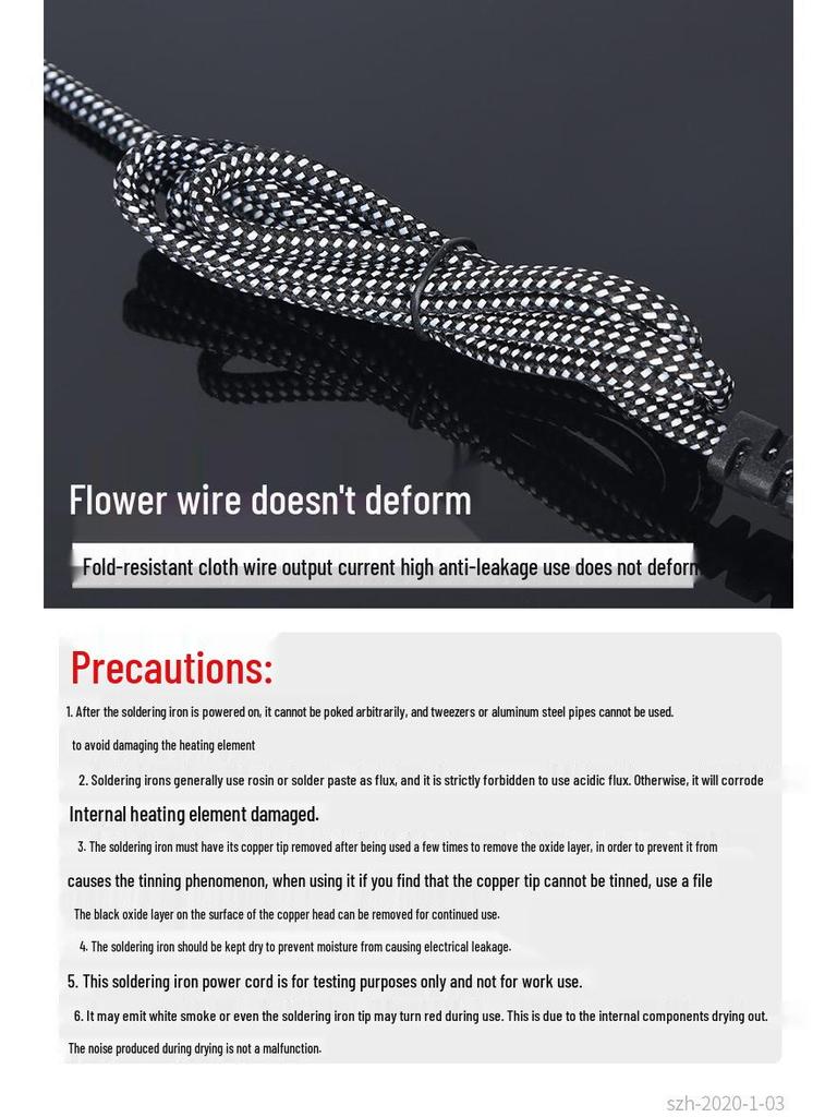 Leistungsstarkes elektrisches Lötkolben mit Holzgriff, Konstanttemperatur, Austauschbarer Kopf, Professionelles Reparatur-/Schweißwerkzeug