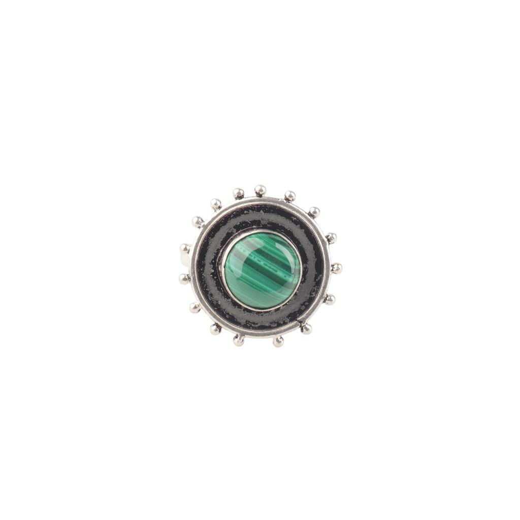 Natural Malachite Gemstone 925 Sterling Silver Jewelry Handmade Ring For Women RR-49-30