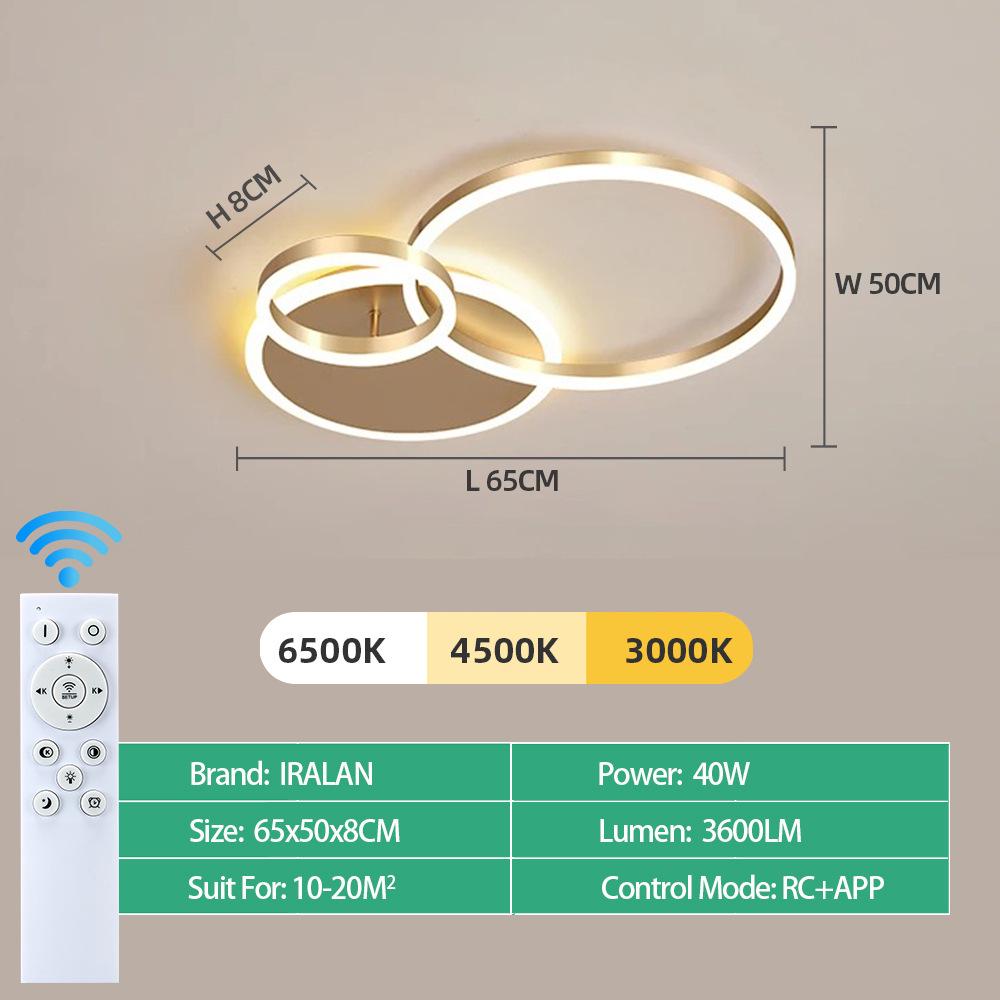 

Потолочный светильник с дистанционным управлением и бесступенчатым диммированием через приложение для гостиной/спальни, 85-265 В