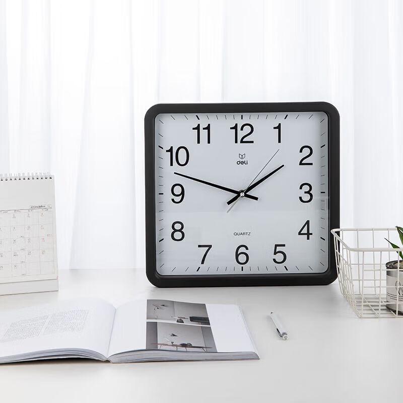 Deli Silent Square Wall Clock