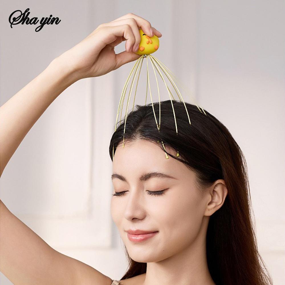 Head Massager Octopus Scalp Non Soul Extractor Divine Tool Hair G Cartoon Santa Claus Rooster Mass