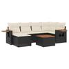 VidaXL Salon de Jardin avec Coussins 7 pcs, Canapés de Terrasse, Ensemble de Meubles de Patio, Mobilier d'Extérieur, Noir 3227022
