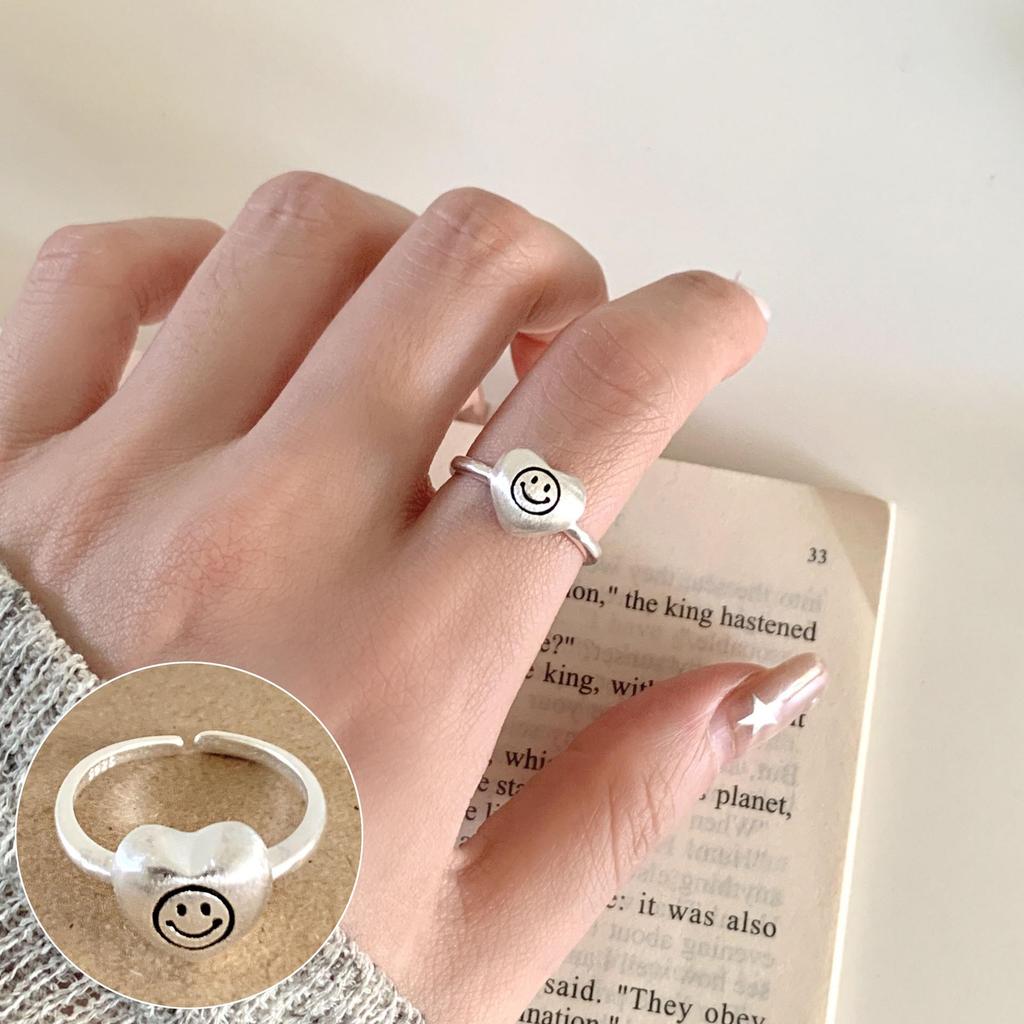 Korean Geometric Grid Ring: Women's Retro Argyle Open Finger Hip Hop Ring