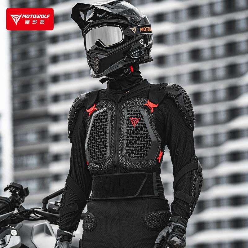 Motowolf Motorcycle Body Armor Jacket Men CE Approved Body Protector Impact Resistant Riding Gear for Motocross Off Road Street