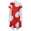 Anime Lilo Cosplay Costume Pelekai Red Dress Brooch Outfits Halloween Carnival Party Role Play Uniform For Women