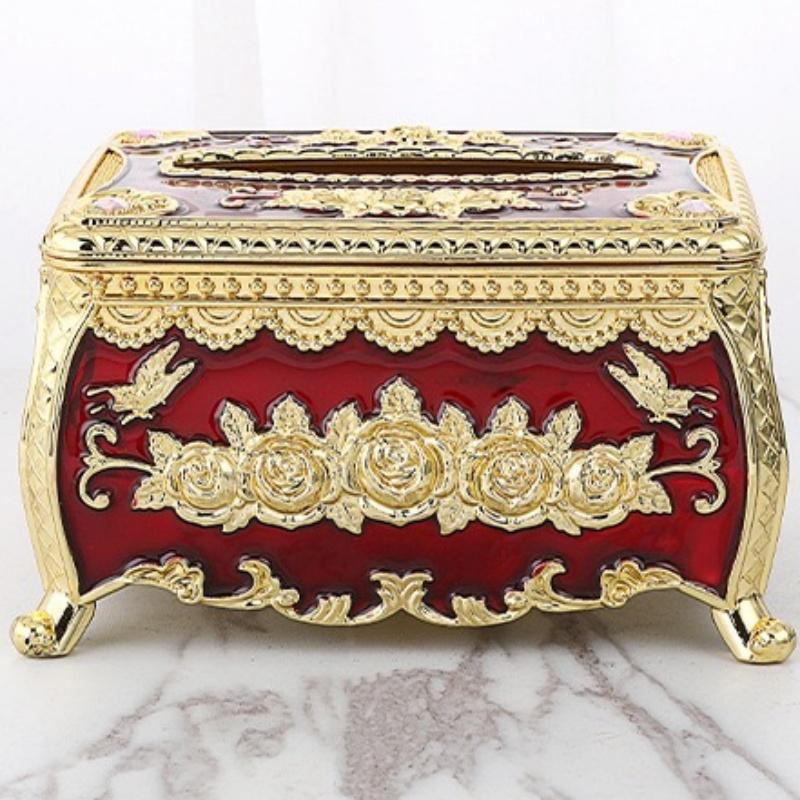 Napkin Extraction Paper Box European Style Plastic Kitchen Napkin Dispenser Storage Box Organizer Desktop Home Decorative