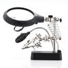 Mounting Bracket - Third Hand With Illumination And 3 Magnifying Glasses (90Mm - 2.5X, 34Mm/7.7X And 34Mm/10X) Te-800