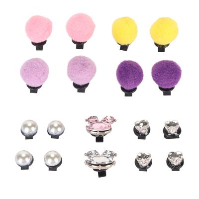 18pz Clip Decorative per Scarpe Eleganti Carine Coniglio Strass Palla di Pelo Fibbia per Scarpe Perla per Sandali Pantofole Spesse