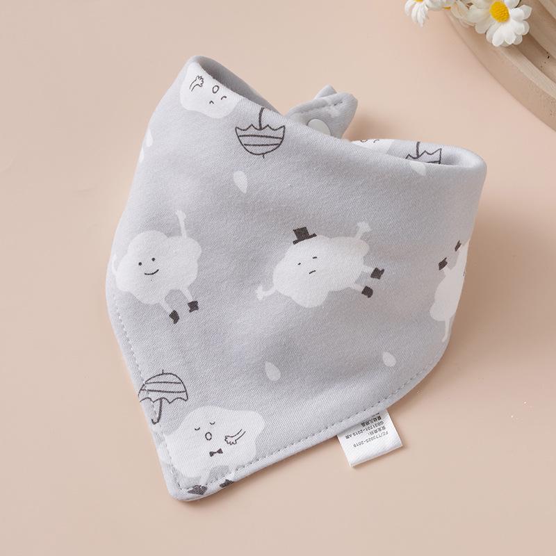 Super Soft Cotton Infant Bib & Neck Warmer - Anti-Spit Up, Autumn/Winter Triangle Scarf